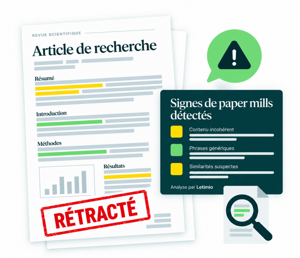 Infogrpahie sur la détection des articles rétractés