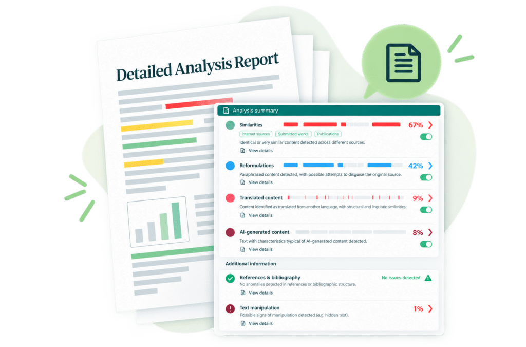 Letimio detailed analysis report showing sources, indicators, and relevant passages