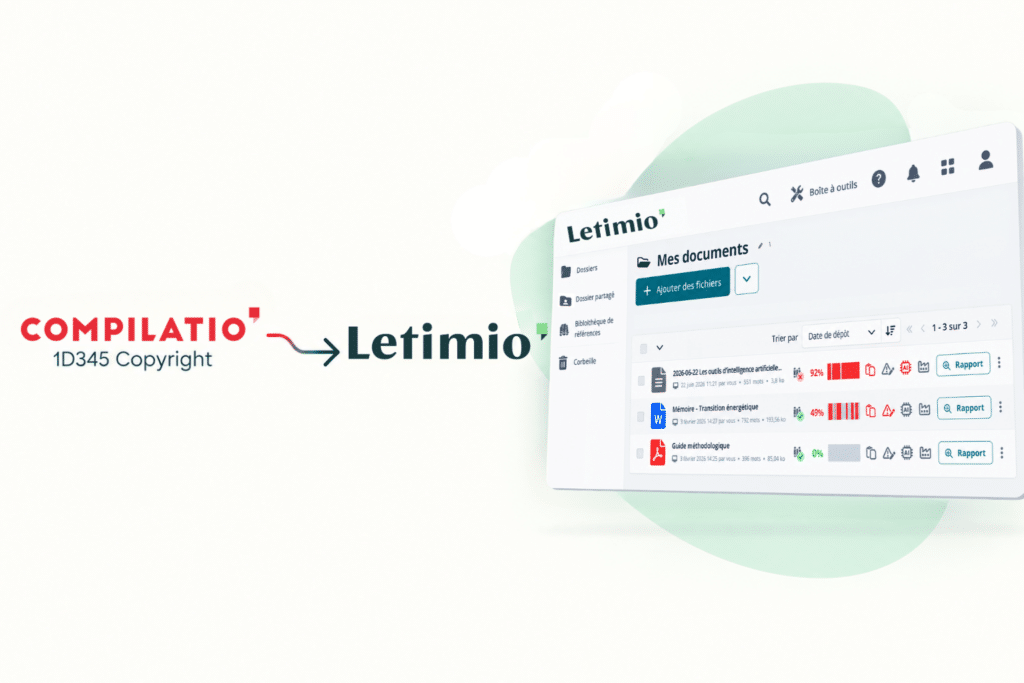 Compilatio 1D345 Copyright devient Letimio