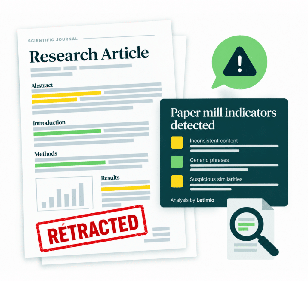 Paper mill detection identifying potential indicators of academic or editorial fraud